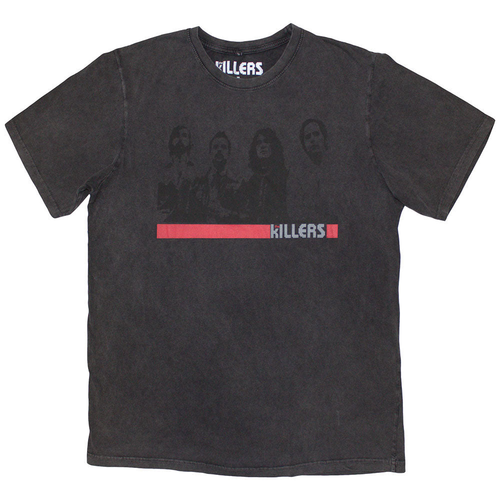 Killers Band Photo Mono Stone Wash T-shirt Front