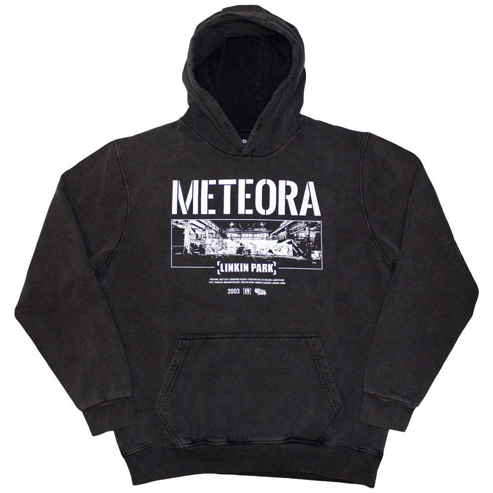 Linkin Park Meteora Wall Art Stone Wash Hooded Sweatshirt Front