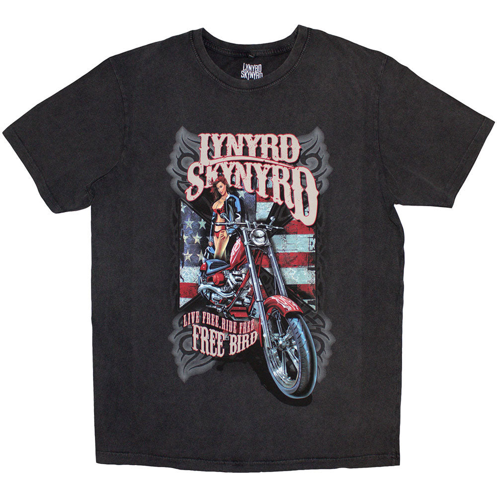 Lynyrd Skynyrd Ride Free Stone Wash T-shirt Front