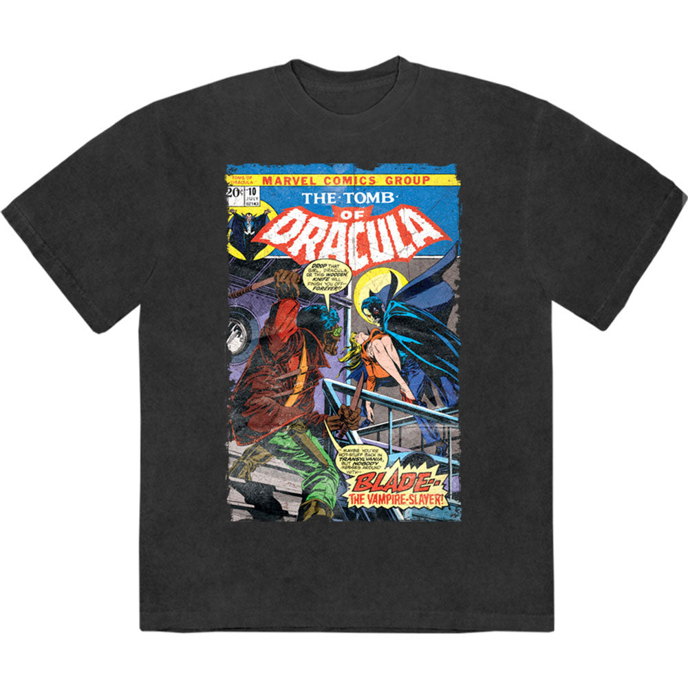 Marvel Comics Tomb Of Dracula Stone Wash T-shirt Front