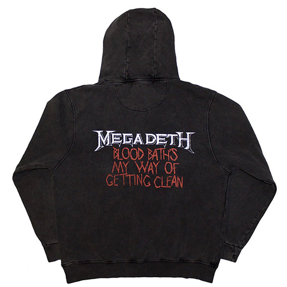 Megadeth Black Friday Stone Wash Hooded Sweatshirt Back