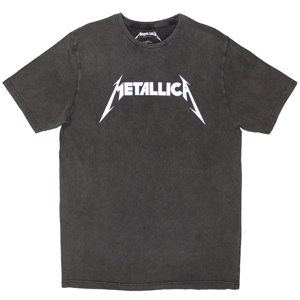 Metallica Logo Stone Wash T-shirt Front