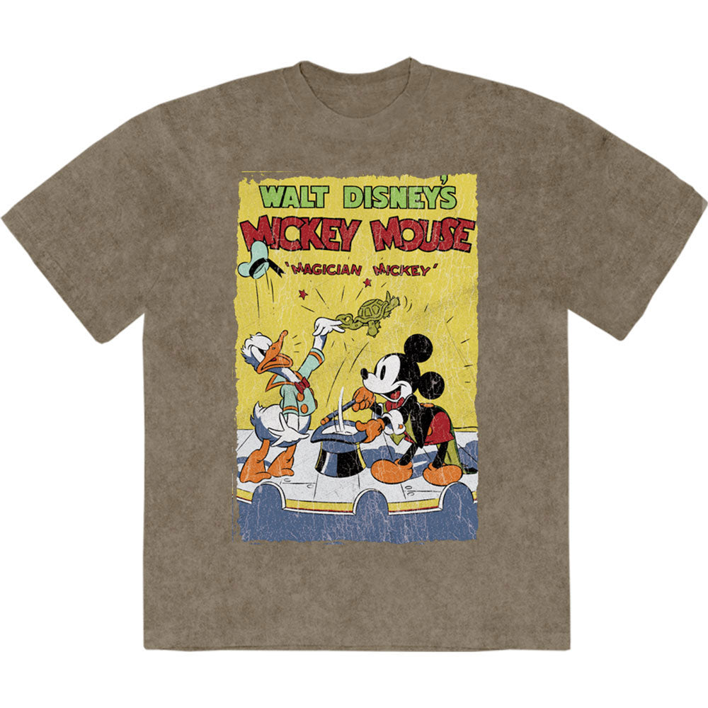 Disney Mickey Magician Stone Wash T-shirt Front