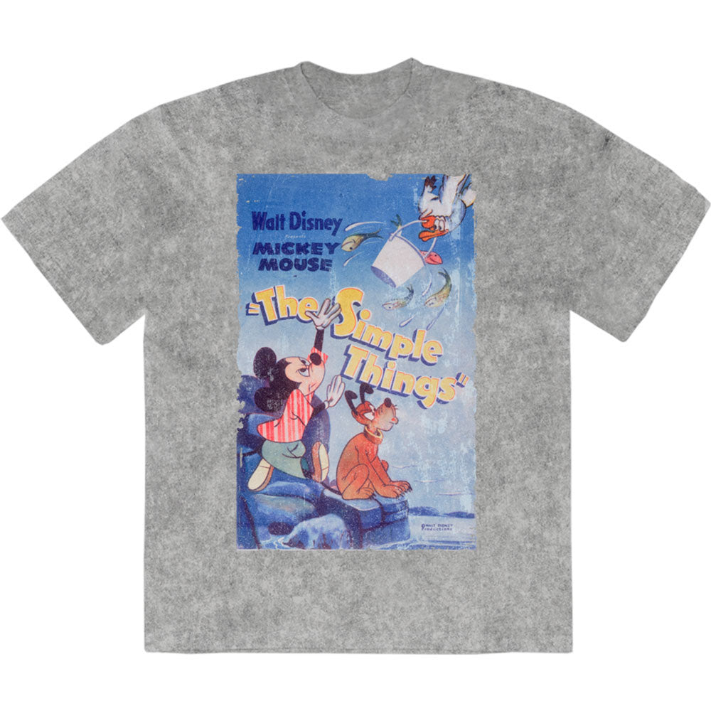 Disney Mickey The Simple Things Stone Wash T-shirt Front