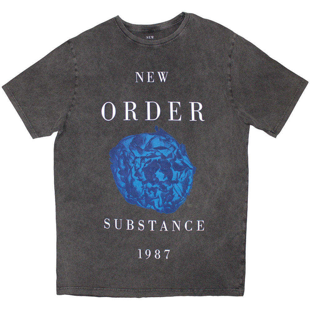 New Order Substance 1987 Stone Wash T-shirt Front