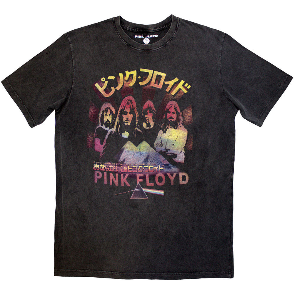 Pink Floyd Japan Poster Stone Wash T-shirt Front