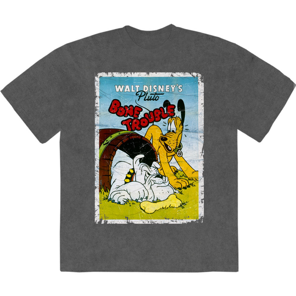 Disney Pluto Bone Trouble Stone Wash T-shirt Front