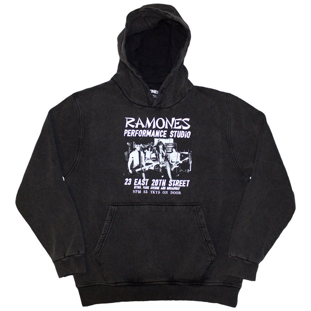 Ramones East Village Stone Wash Hooded Sweatshirt Front