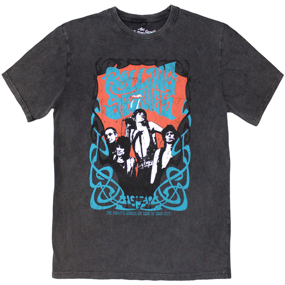 Rolling Stones Psych Montage Stone Wash T-shirt Front