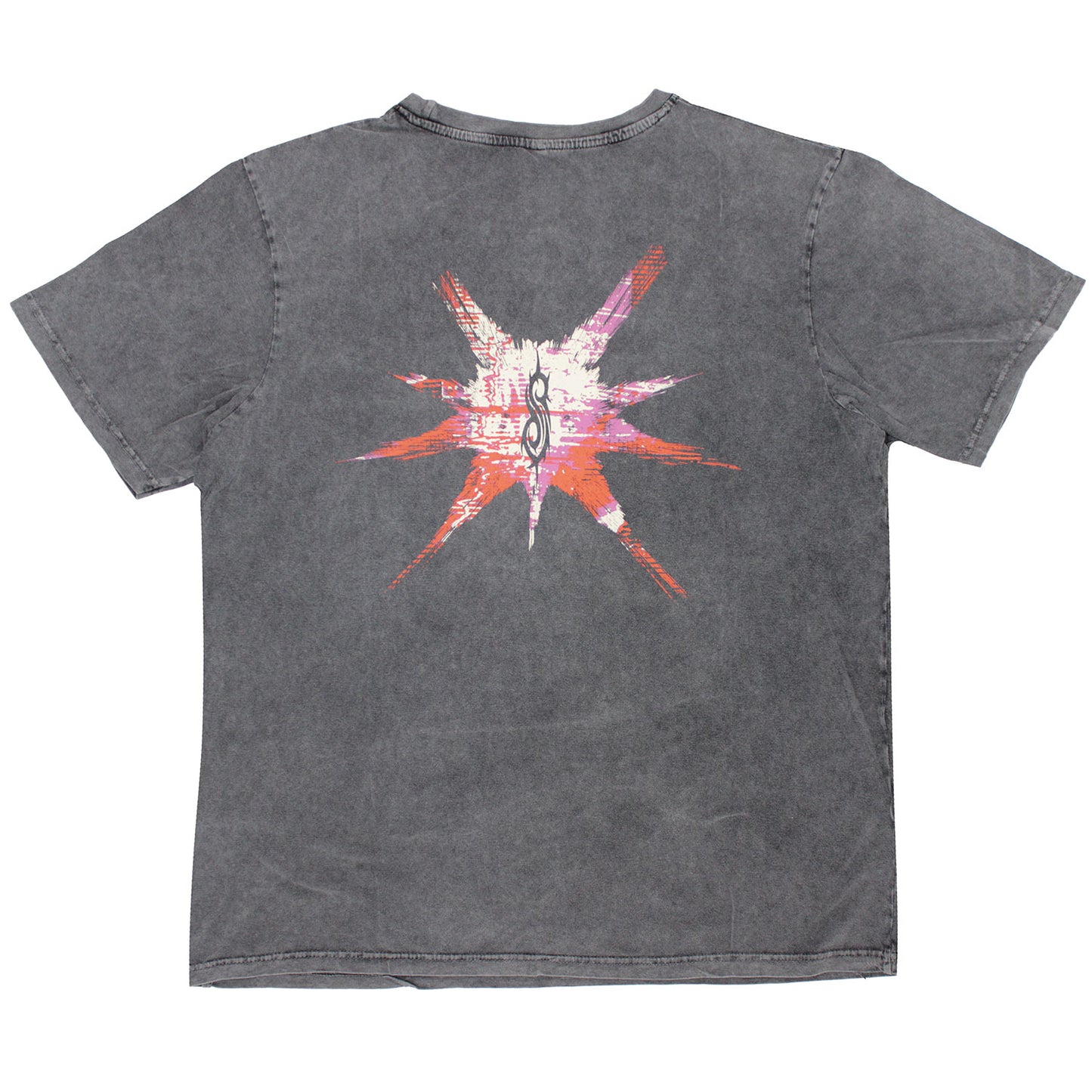 Slipknot the End, So Far Barcode Stone Wash T-shirt Back