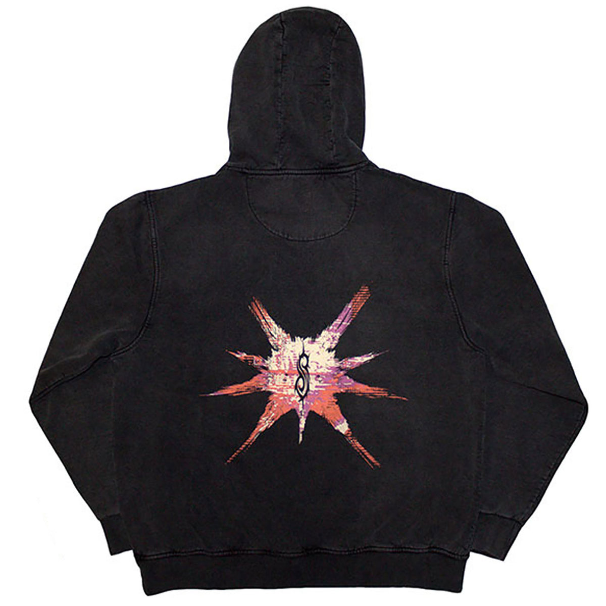 Slipknot the End, So Far Barcode Stone Wash Hooded Sweatshirt Back