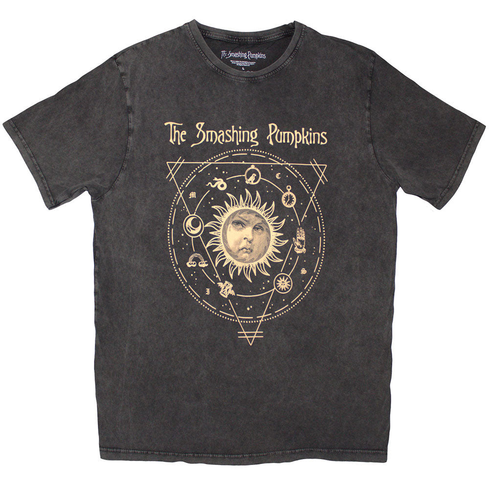 Smashing Pumpkins Celestial Sun Stone Wash T-shirt Front