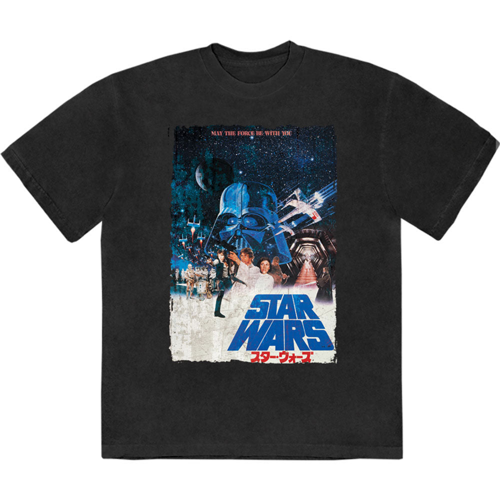 Star Wars May The Force Be With You Stone Wash T-shirt Front