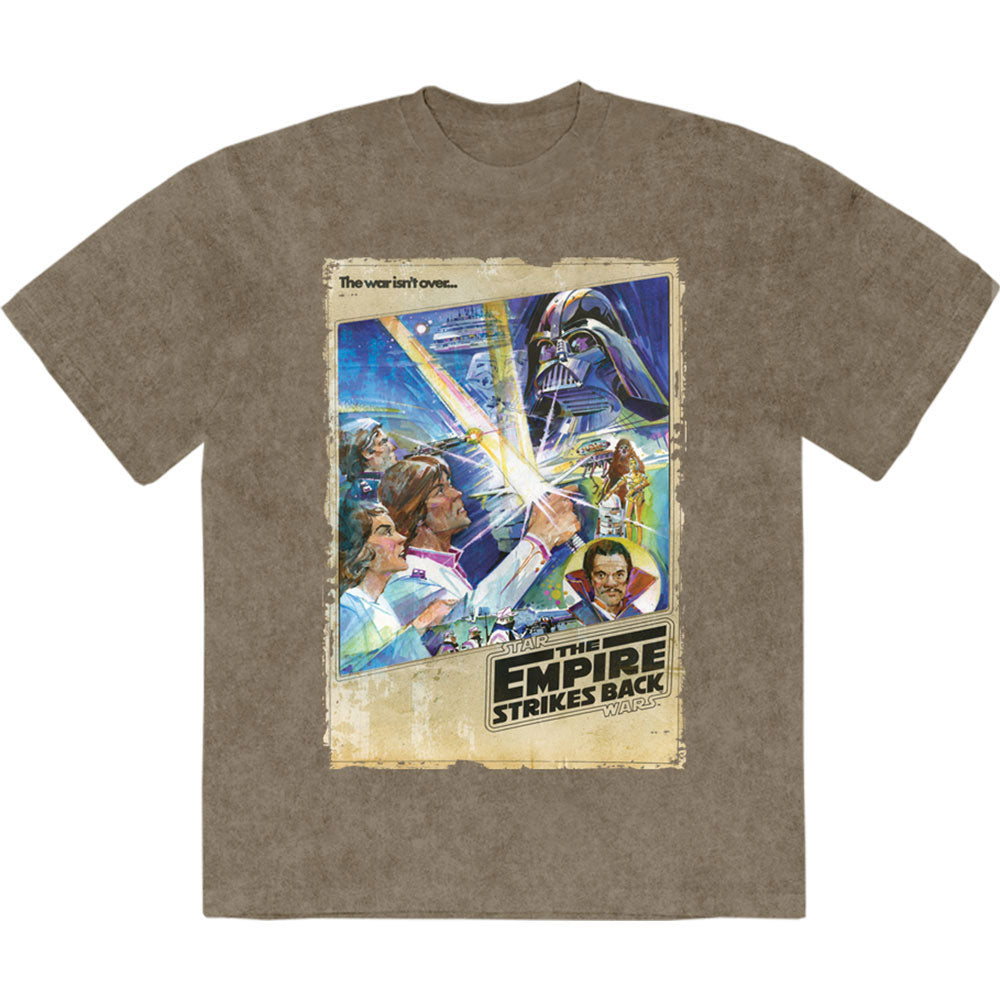 Star Wars The Empire Strikes Back Comic Strip Stone Wash T-shirt Front