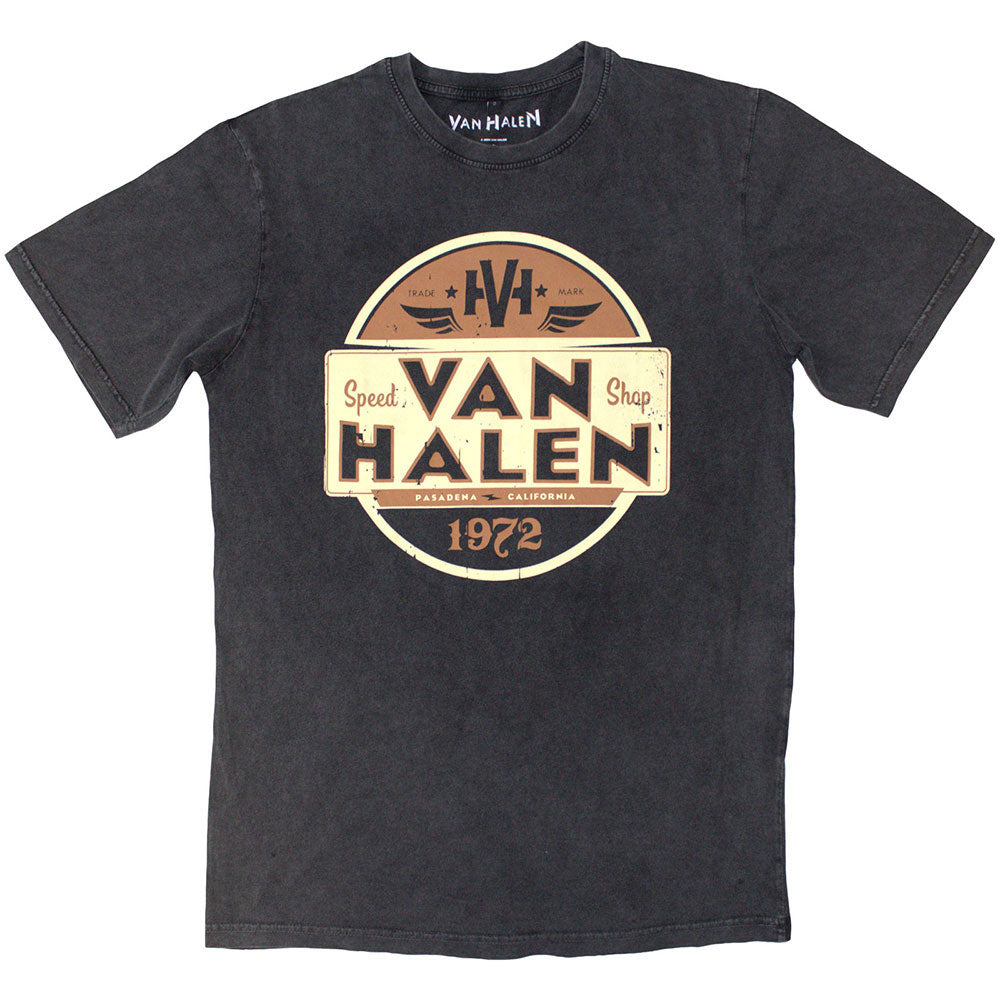 Van Halen Speed Shop Stone Wash T-shirt Front