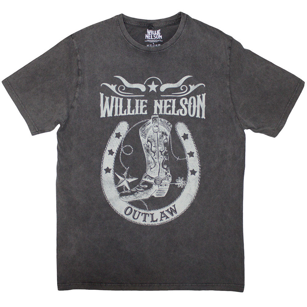 Willie Nelson Outlaw Stone Wash T-shirt Front