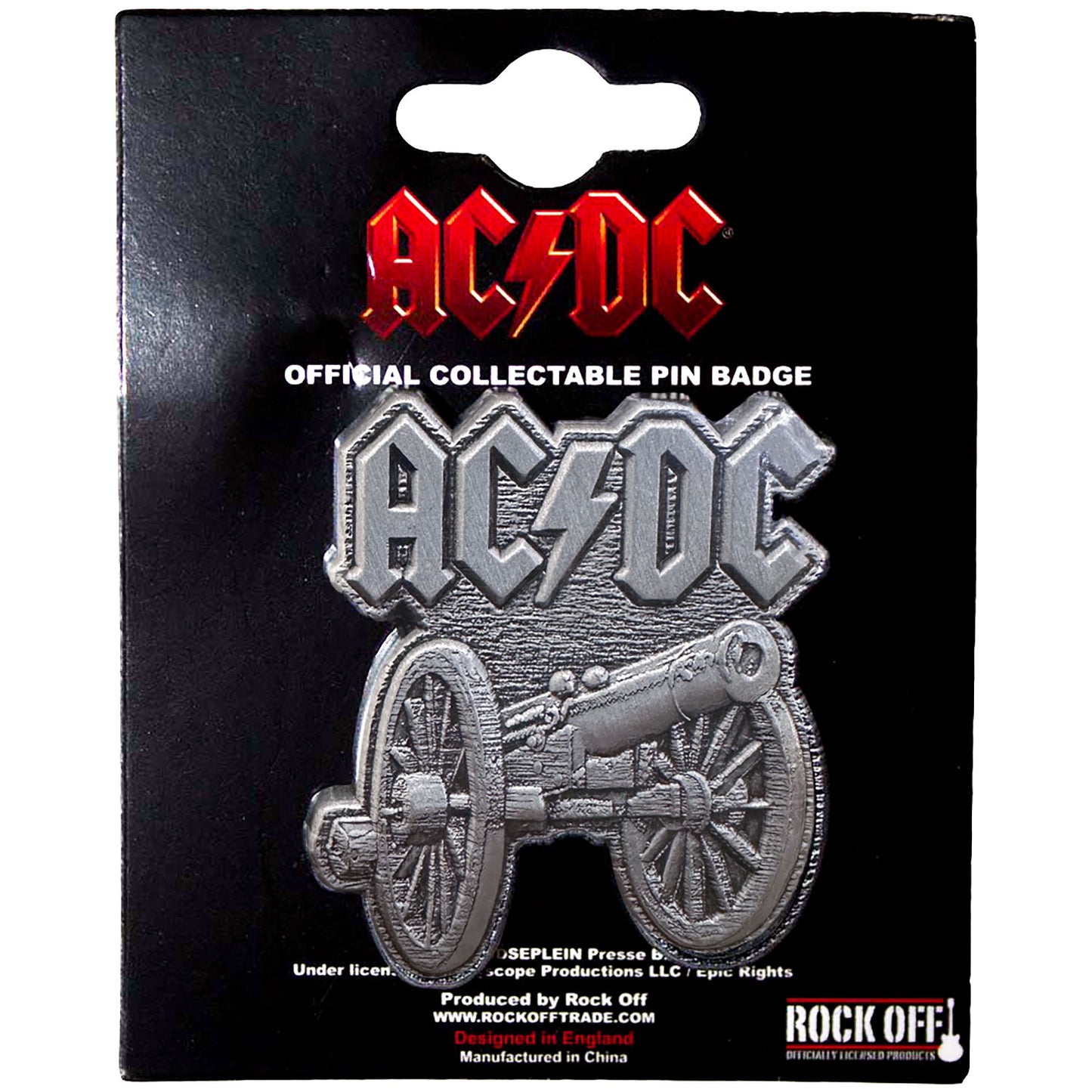 AC/DC For Those About To Rock Pewter Pin Badge Back