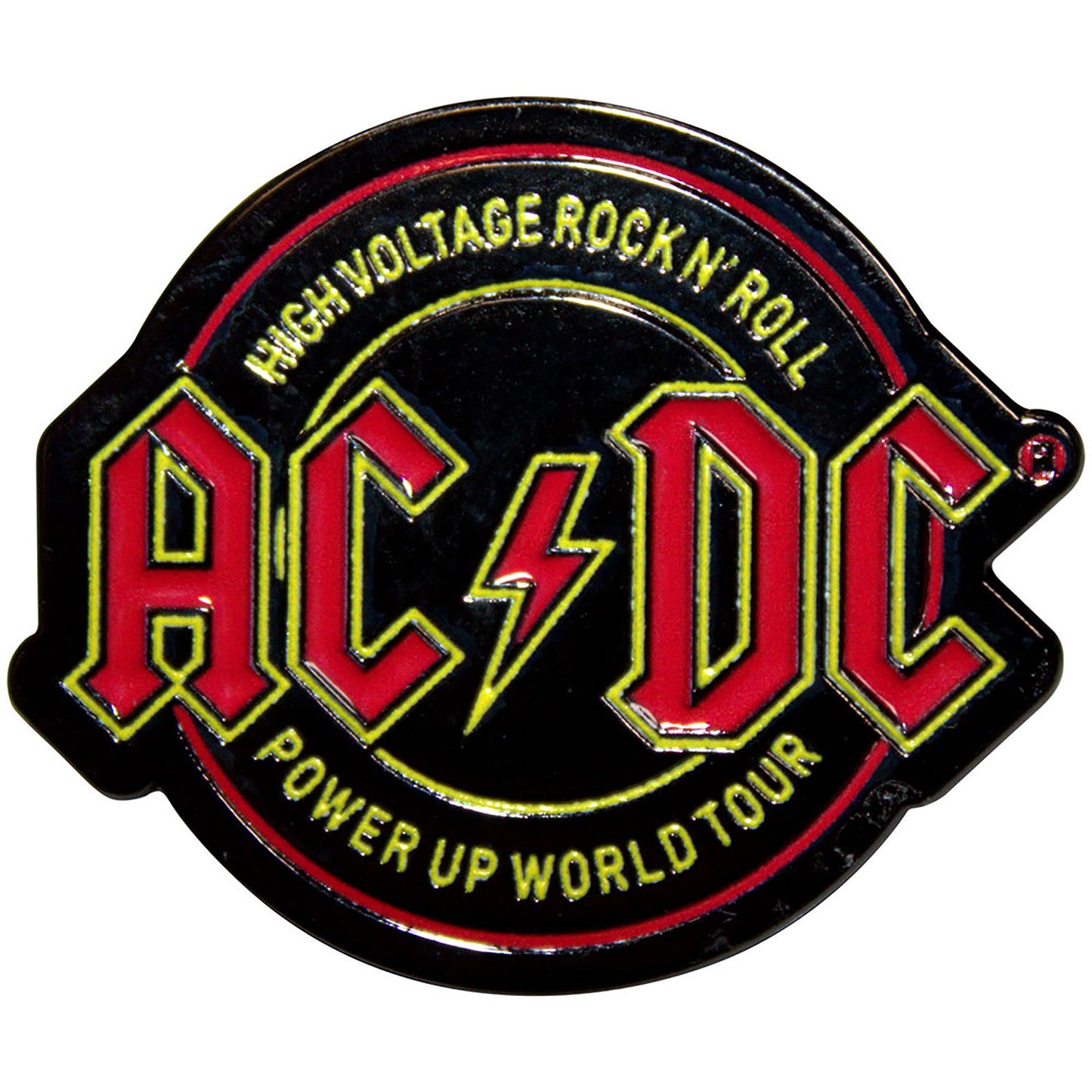 AC/DC High Voltage Rock N Roll Pwr-up World Tour Pewter Pin Badge