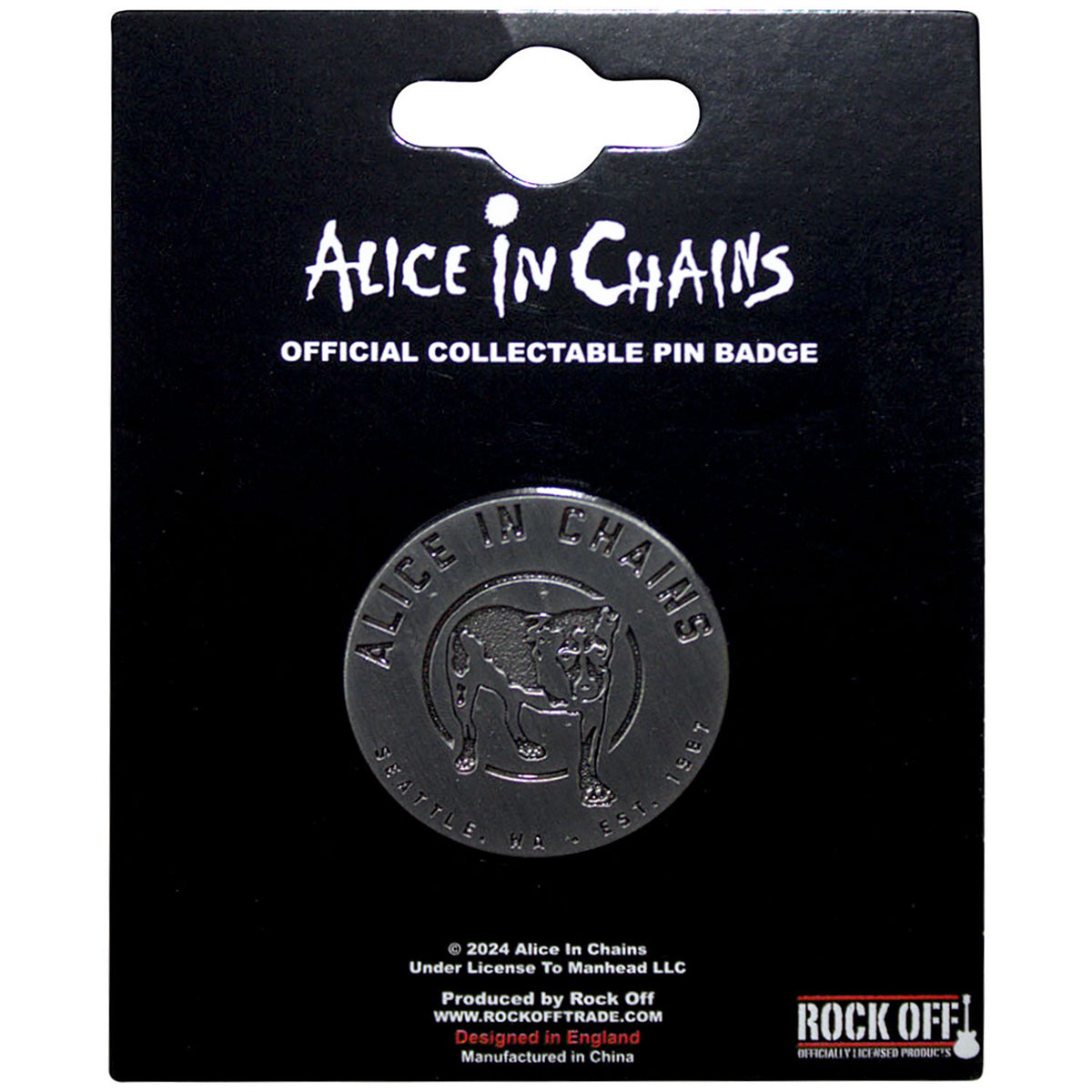 Alice In Chains Three-legged Dog Pewter Pin Badge Back