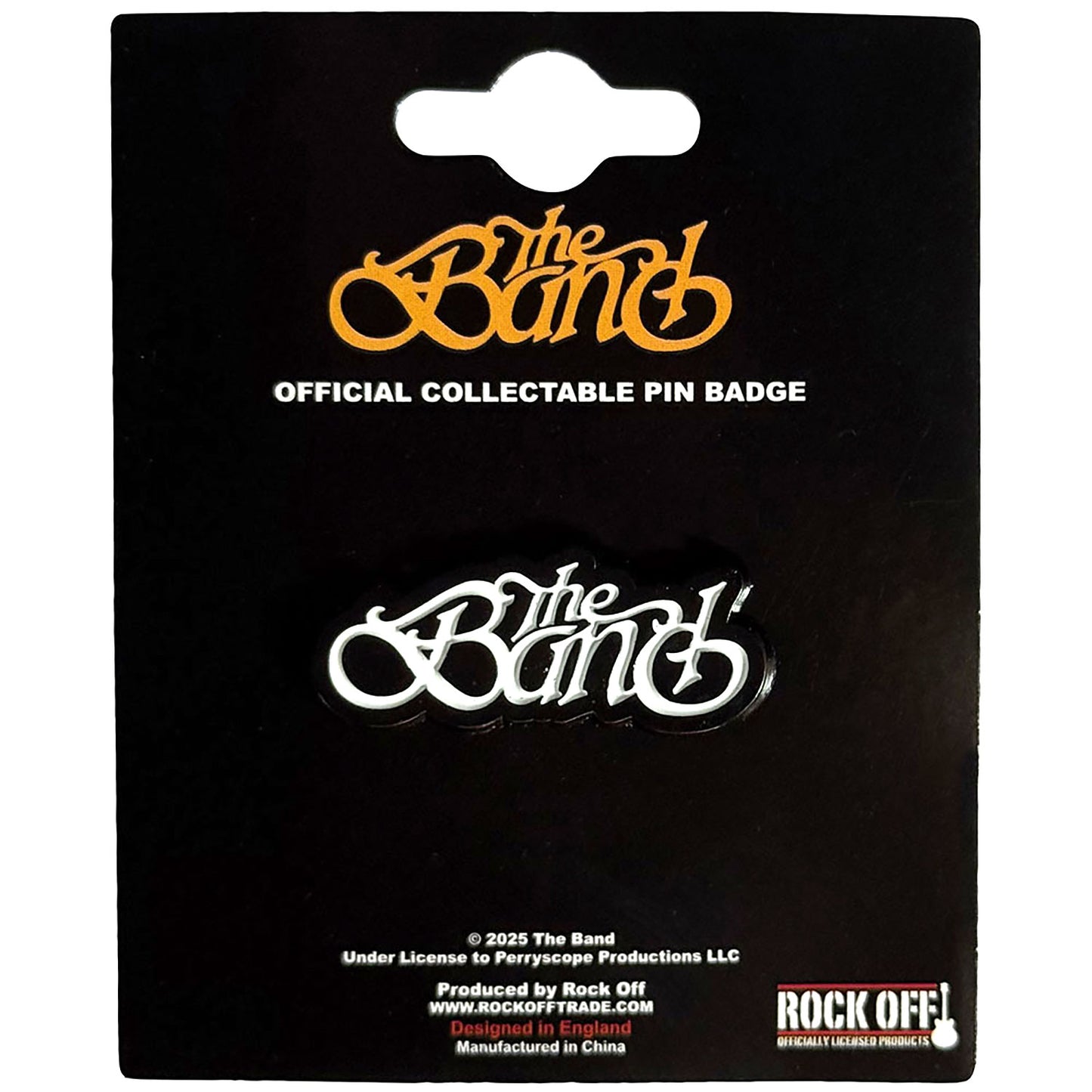 Band Logo Pewter Pin Badge Back