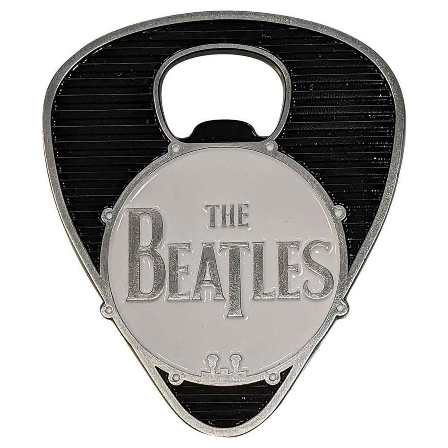 Beatles Drum Logo Plectrum Bottle Opener Front