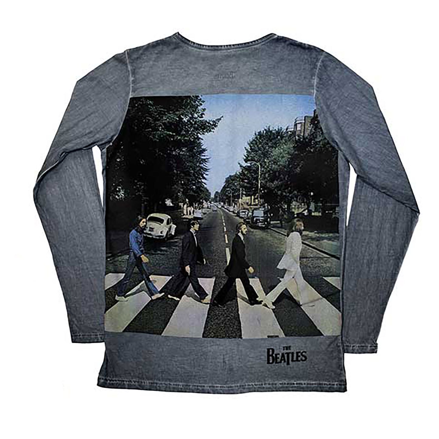 Beatles Abbey Road Back Print Stone Wash Stone Wash Long Sleeve Back