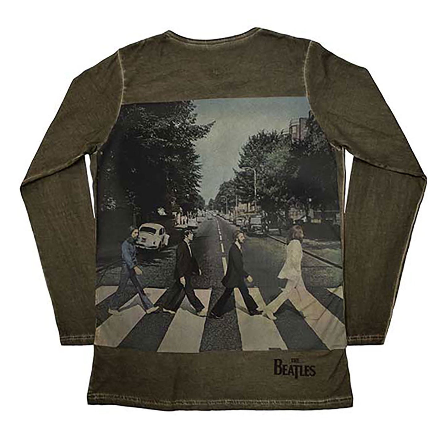 Beatles Abbey Road Back Print Stone Wash Stone Wash Long Sleeve Back