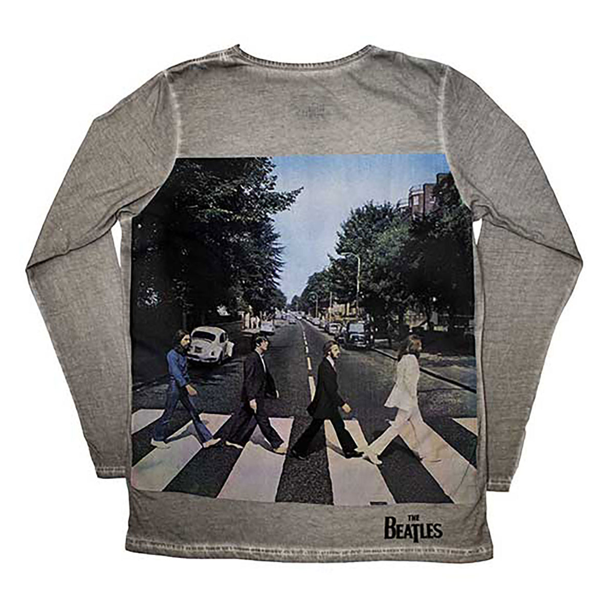 Beatles Abbey Road Back Print Stone Wash Stone Wash Long Sleeve Back