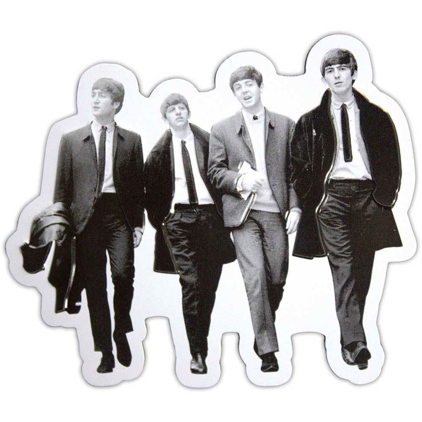 Beatles Walking In London Embossed Magnet Front