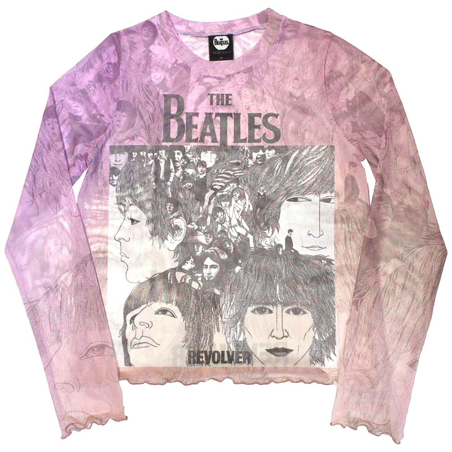 Beatles Revolver Girls Jr Long Sleeve Front