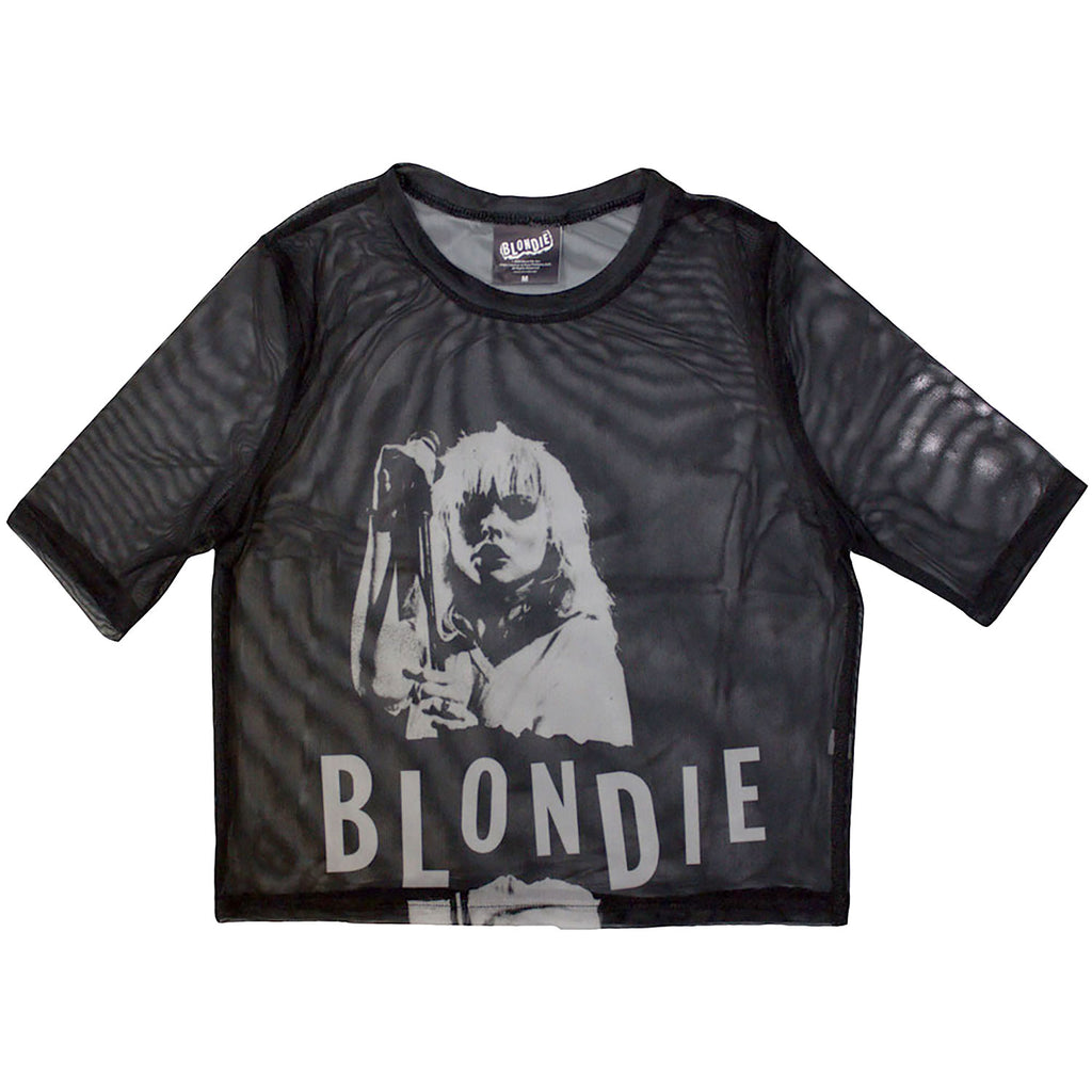 Rock Off Maglietta Ufficiale Donne Blondie – Mic. Stand, 100% Cotone, Taglie Small-XXL