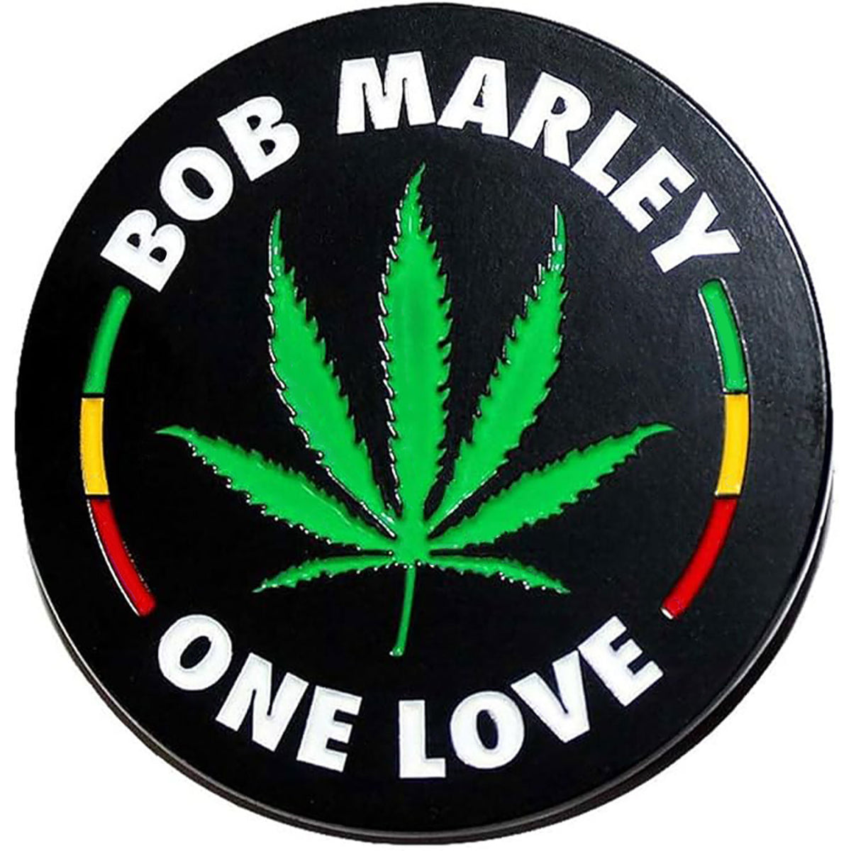 Bob Marley Leaf Pewter Pin Badge Front