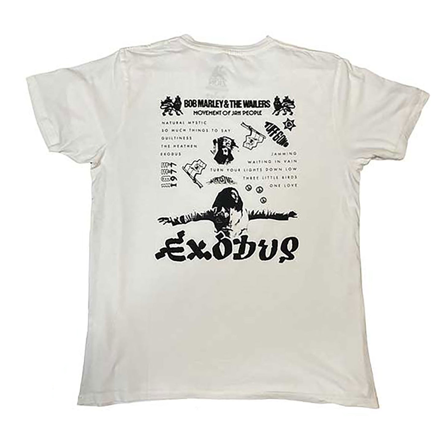 Bob Marley Exodus Tracklist T-shirt Back