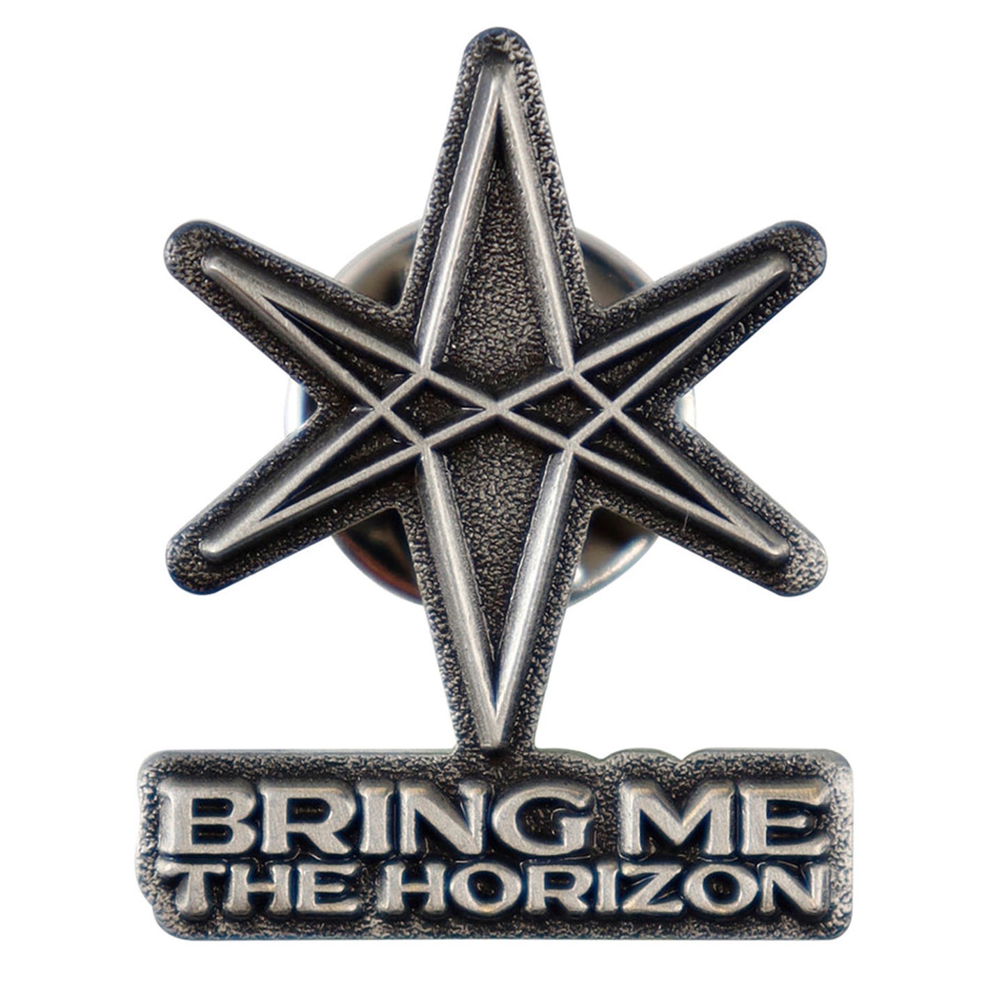 Bring Me The Horizon 6-point Star Pewter Pin Badge Front