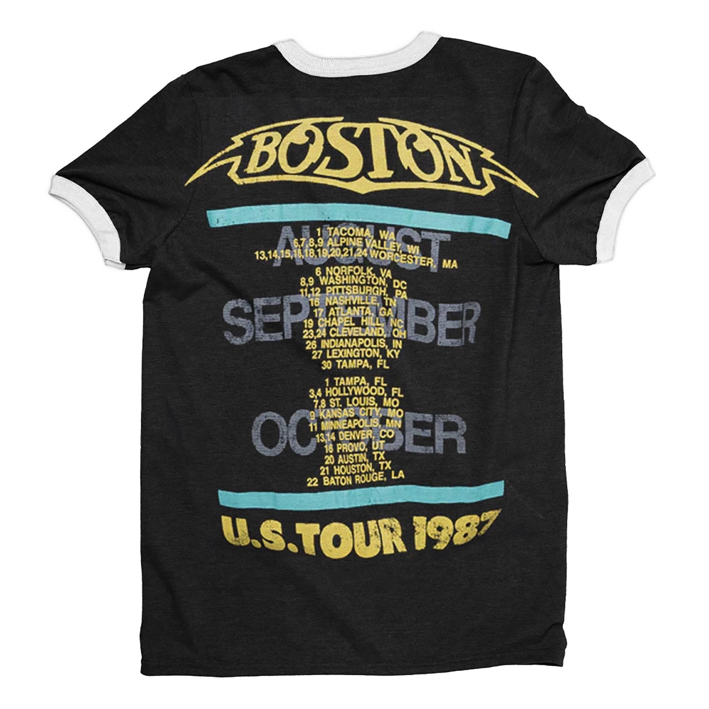 Boston Us Tour '87 T-shirt Back