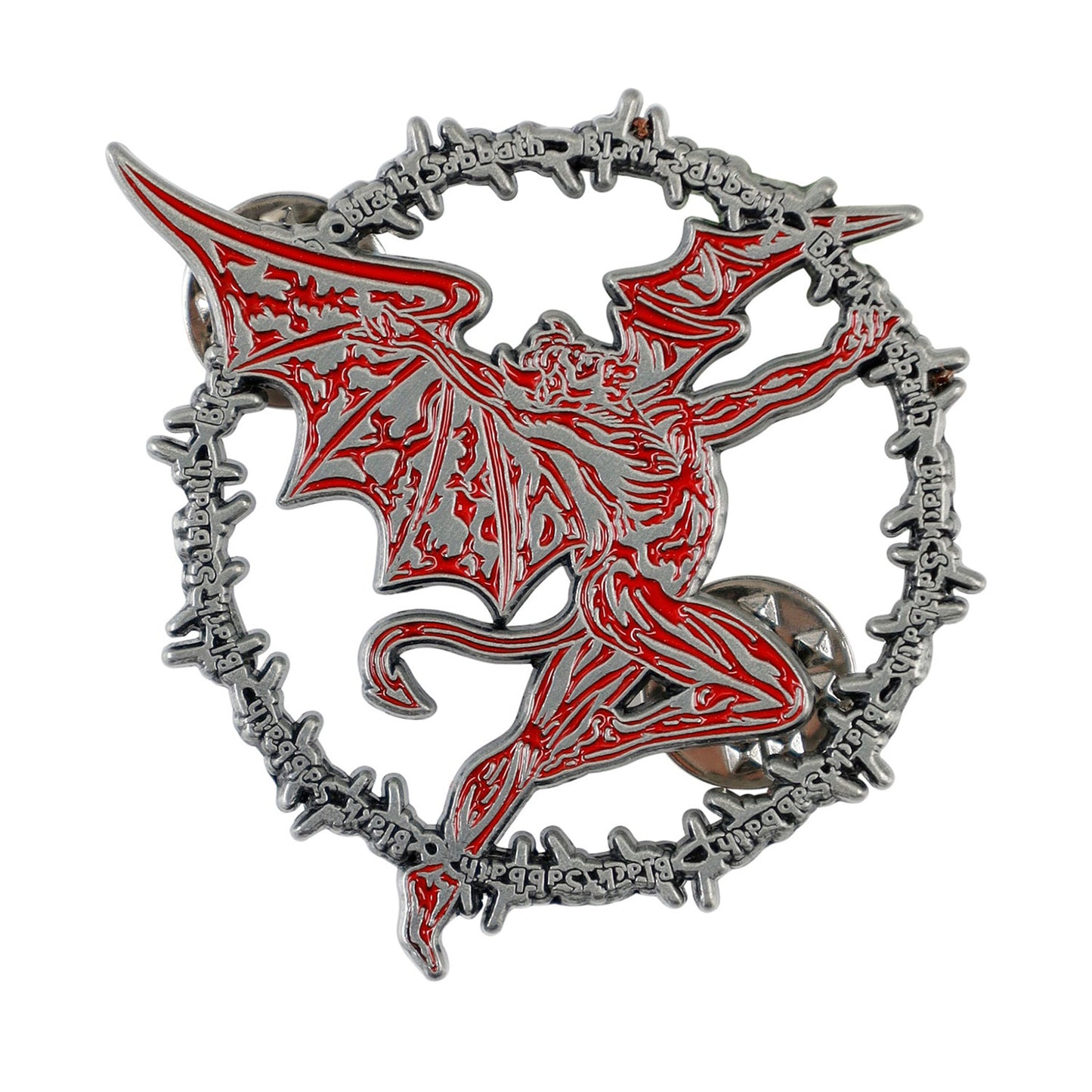 Black Sabbath Daemon Ring Pewter Pin Badge Front