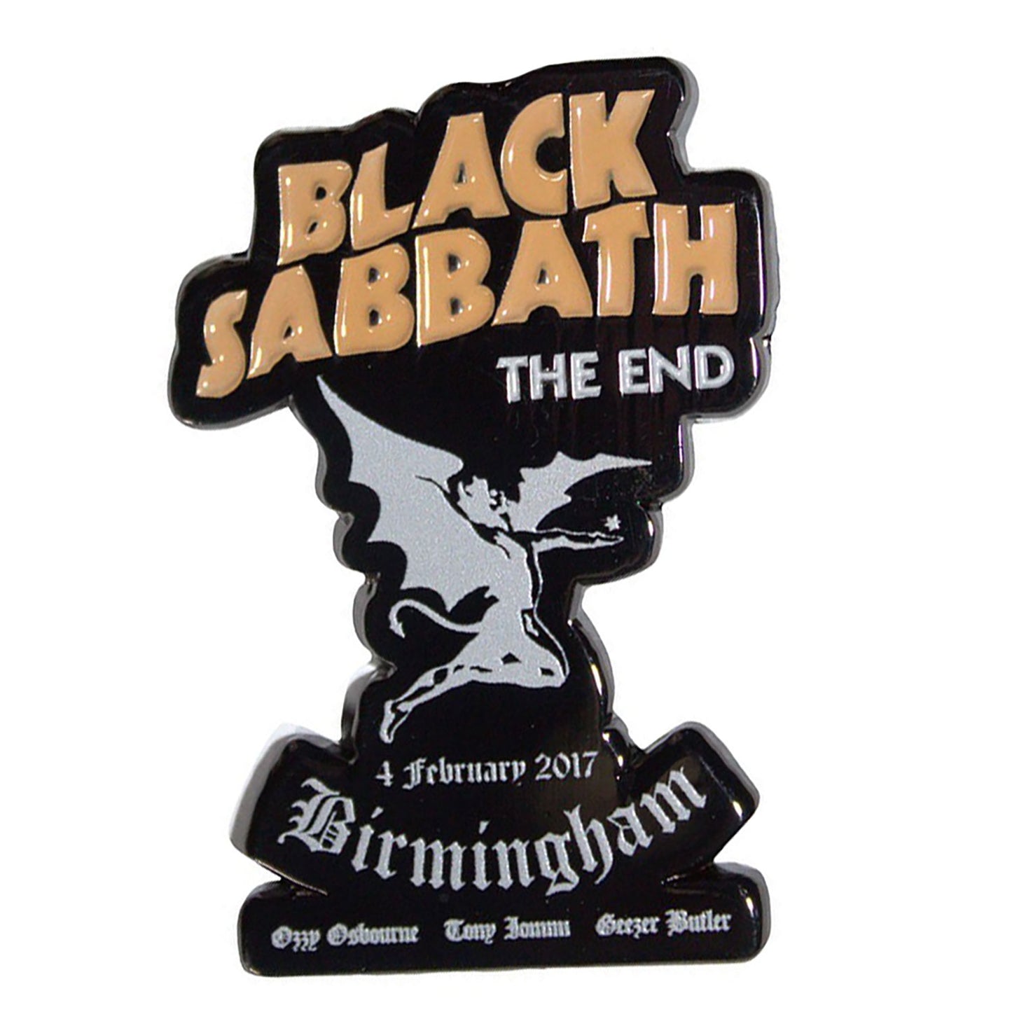 Black Sabbath The End Pewter Pin Badge Front