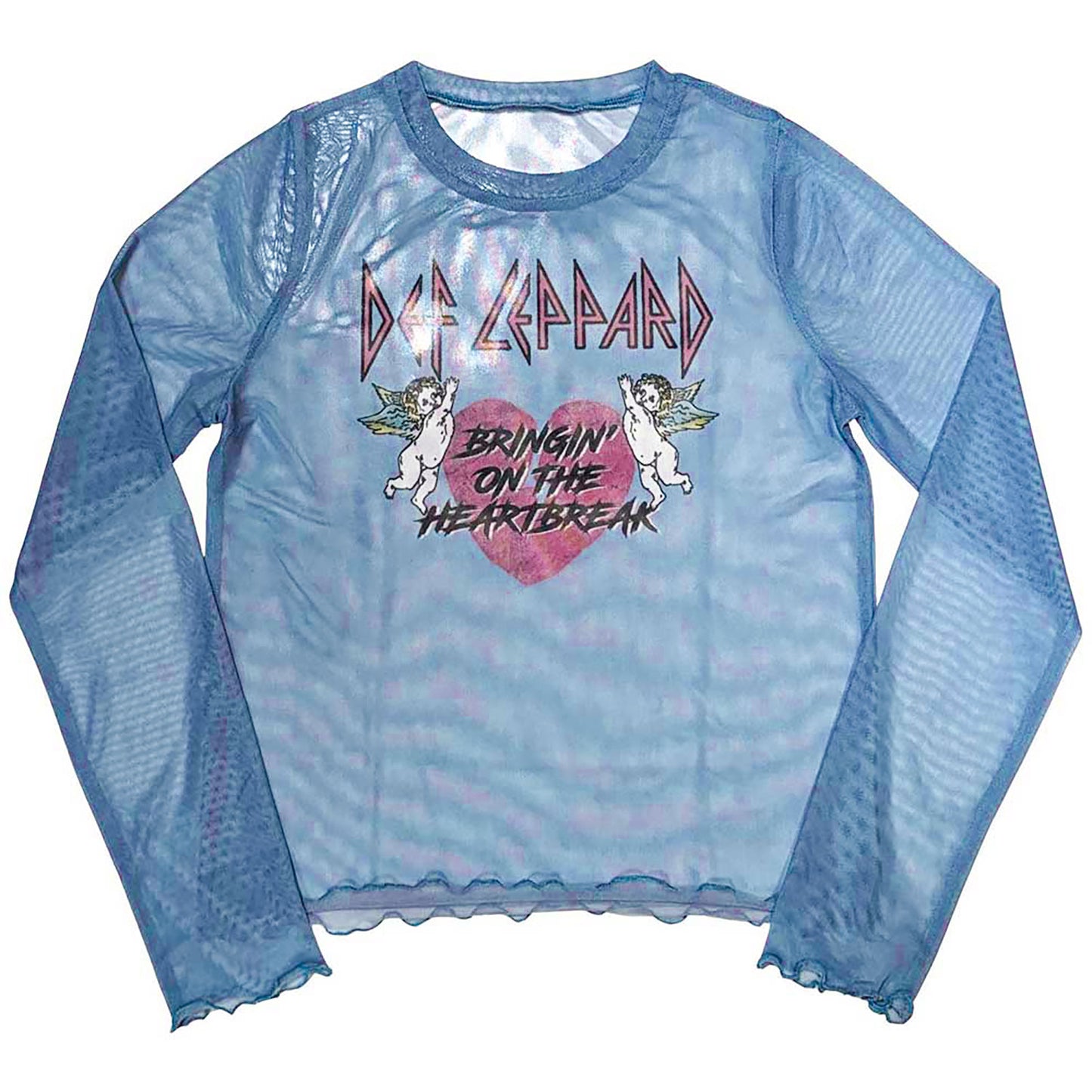Def Leppard Bringin On The Heartbreak Girls Jr Long Sleeve Front