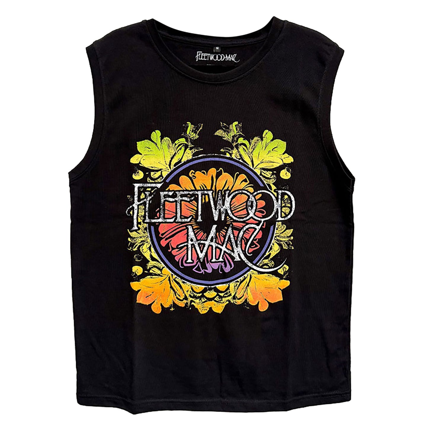 Fleetwood Mac Circle Floral Logo Mens Tank Front