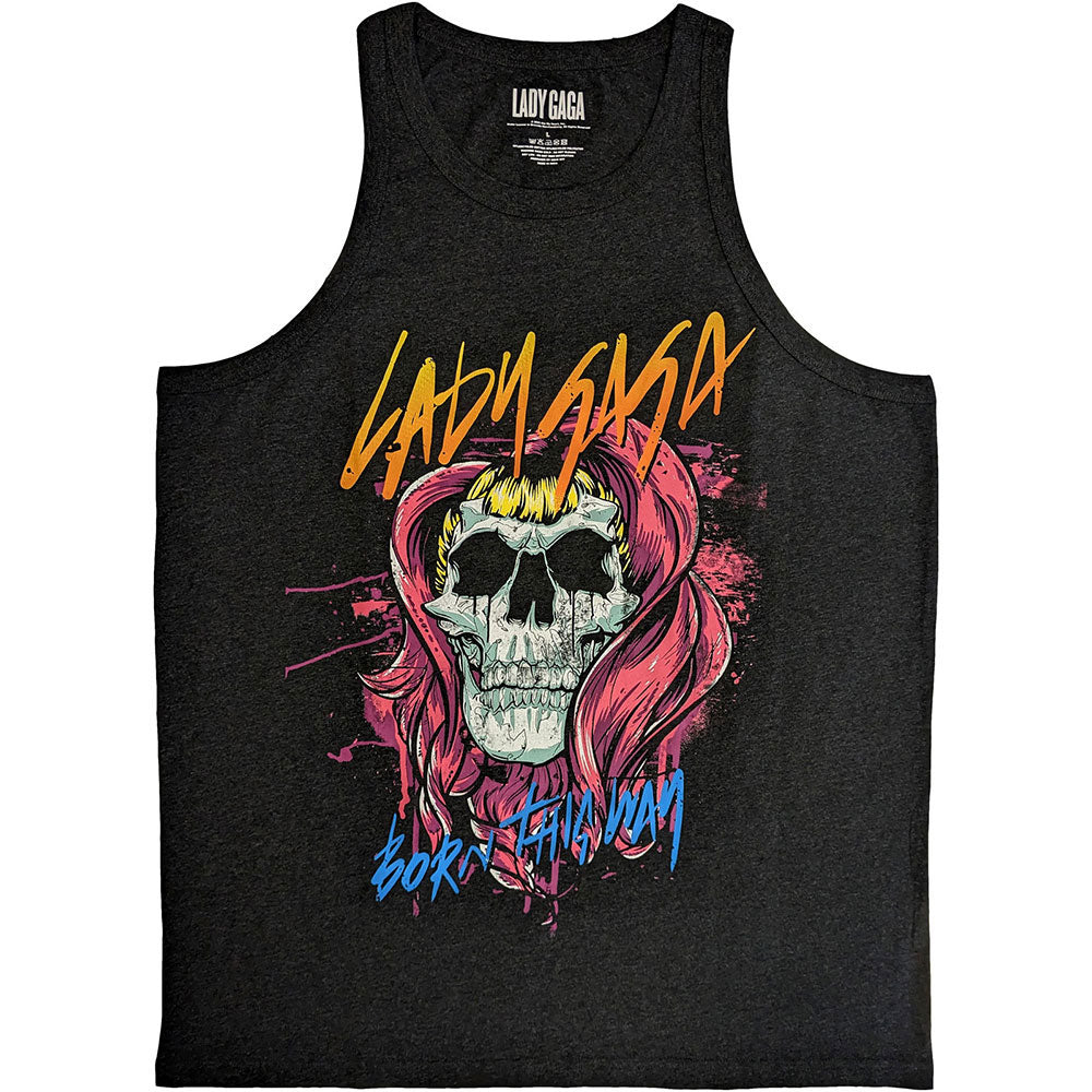 Lady Gaga Skull Mens Tank Front