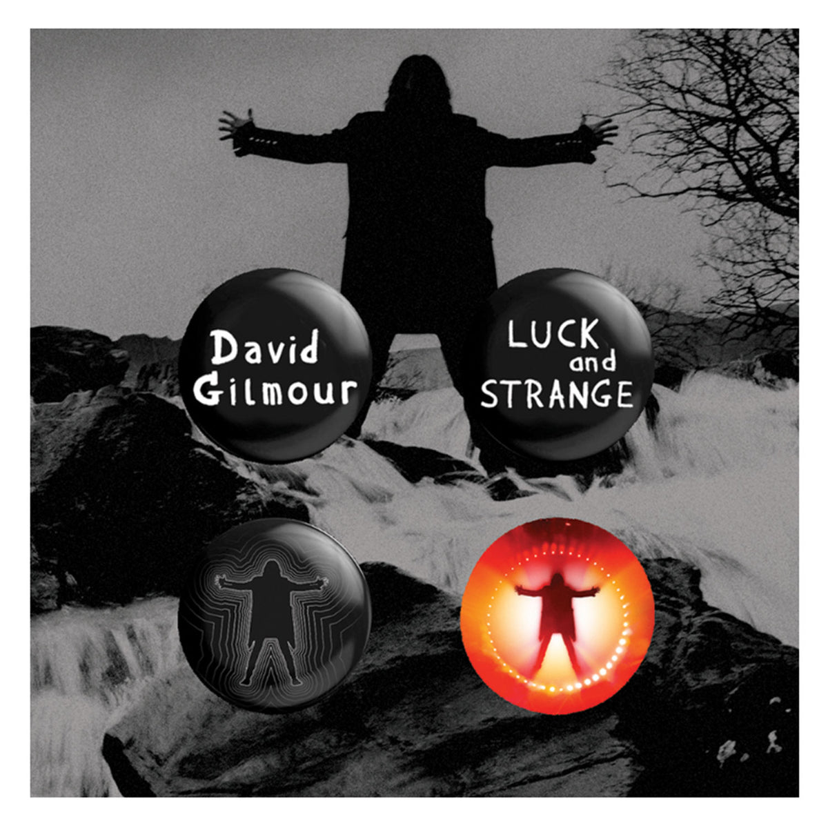 David Gilmour Luck & Strange Pewter Pin Badge Front