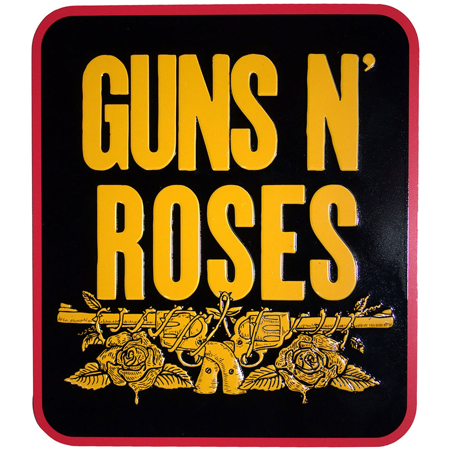 Guns N Roses Stacked Black Magnet Front