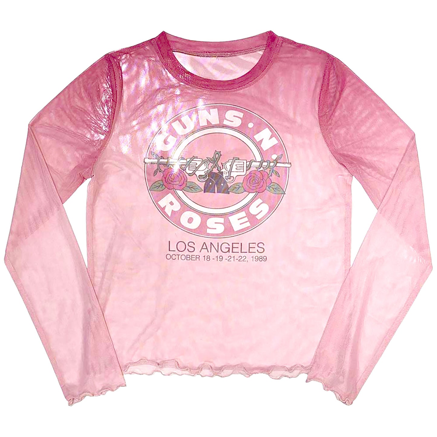 Guns N Roses Bullet Seal Girls Jr Long Sleeve Front