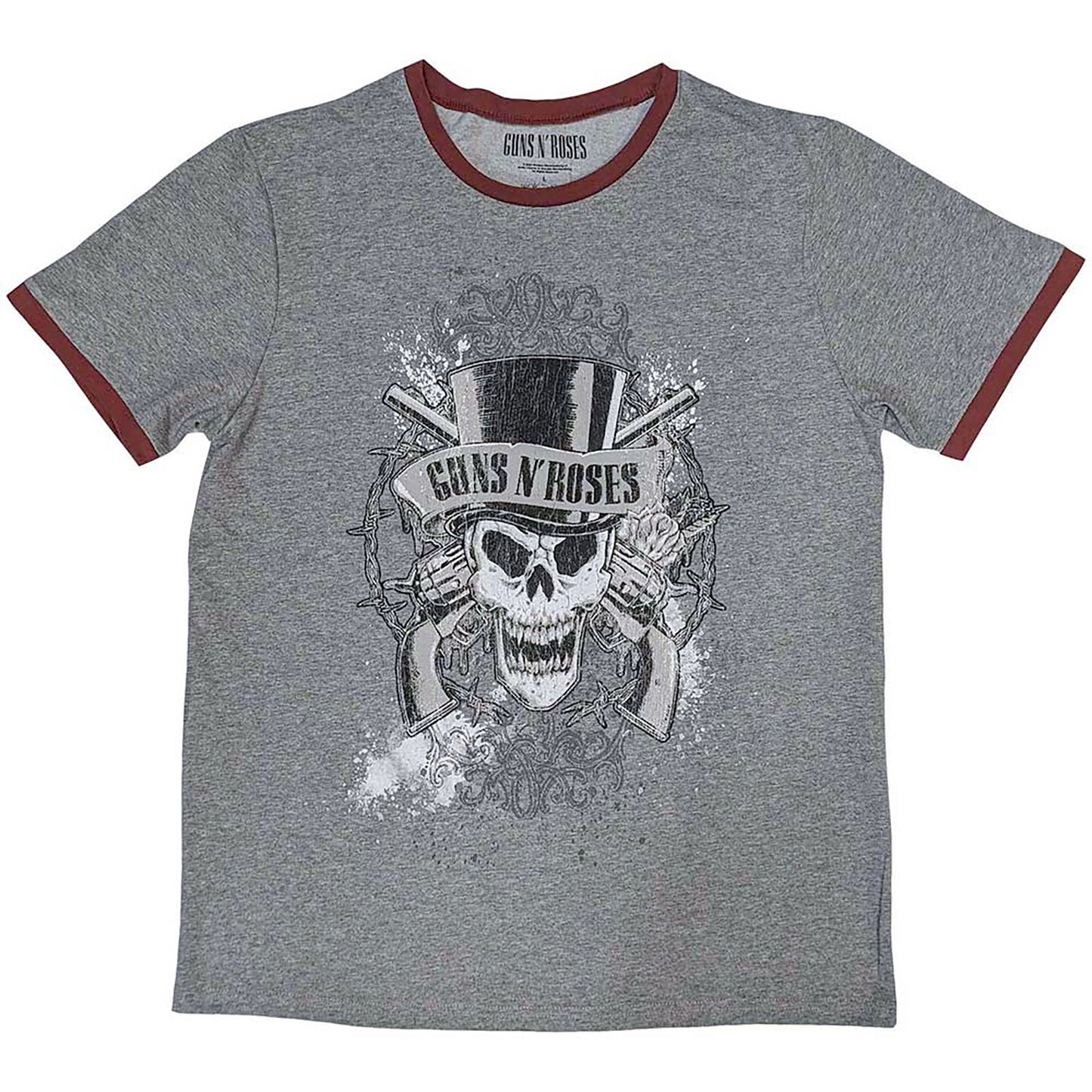 Guns N Roses Faded Skull T-shirt Front