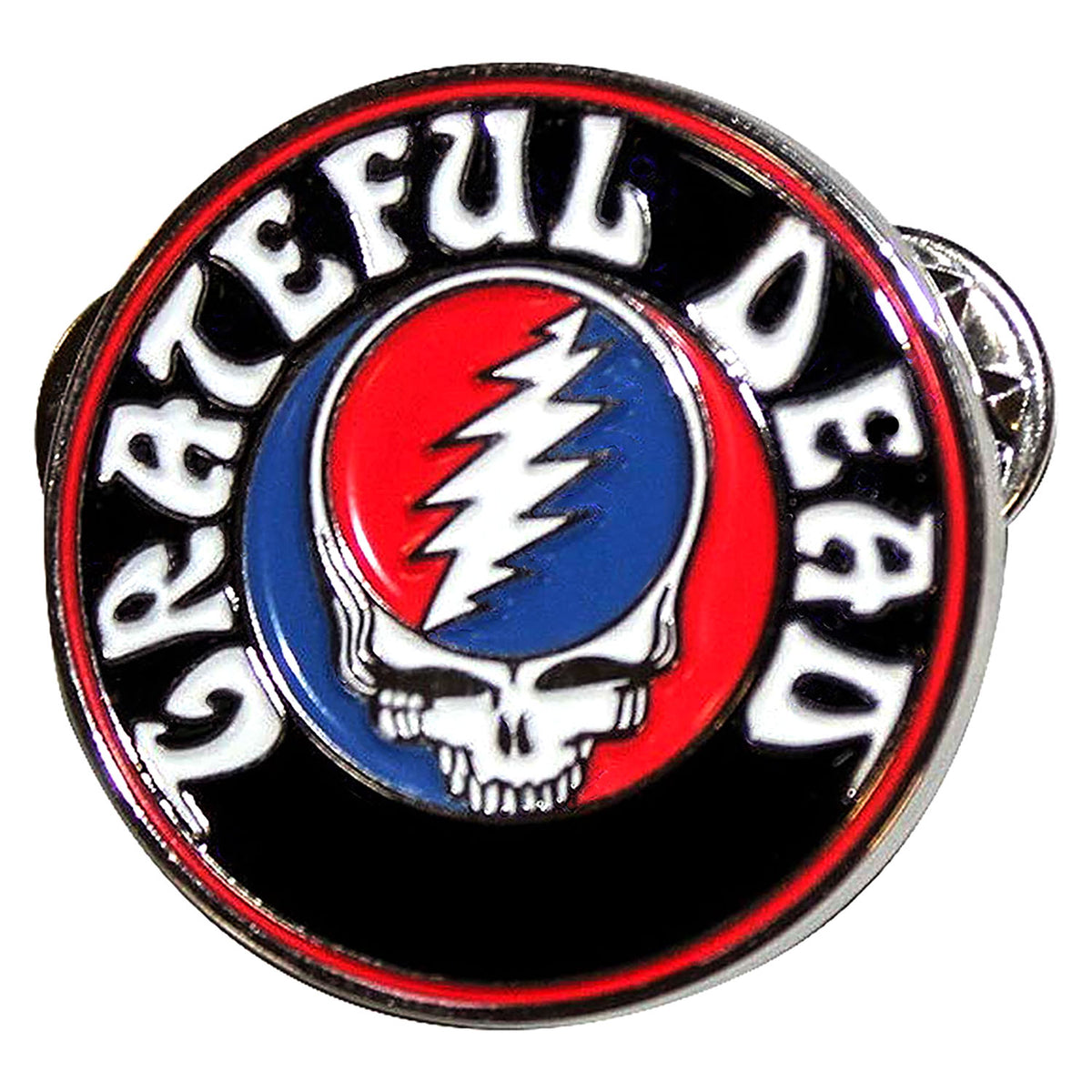 Grateful Dead Steal Your Face Logo Pewter Pin Badge Front