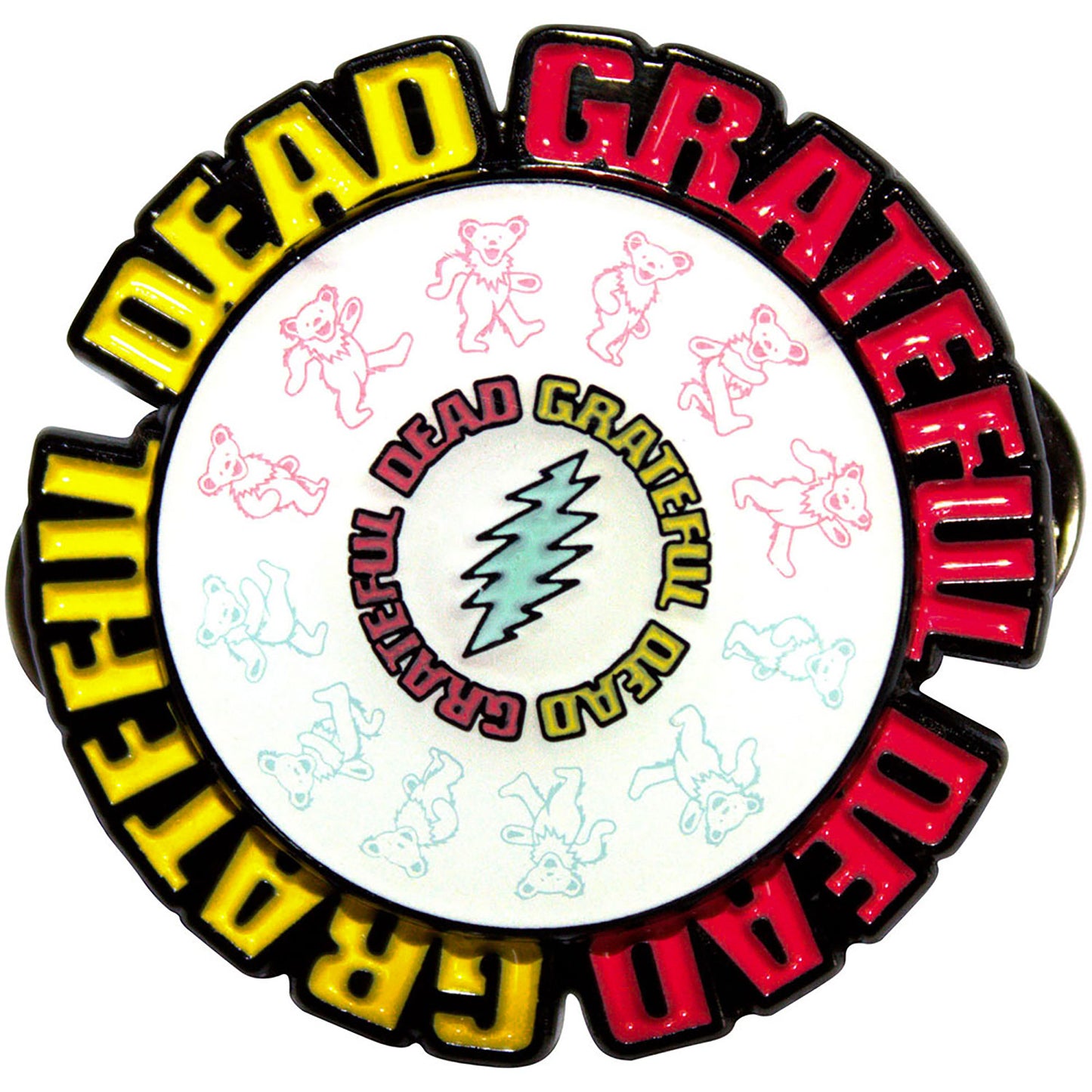 Spinning Emblem Pewter Pin Badge