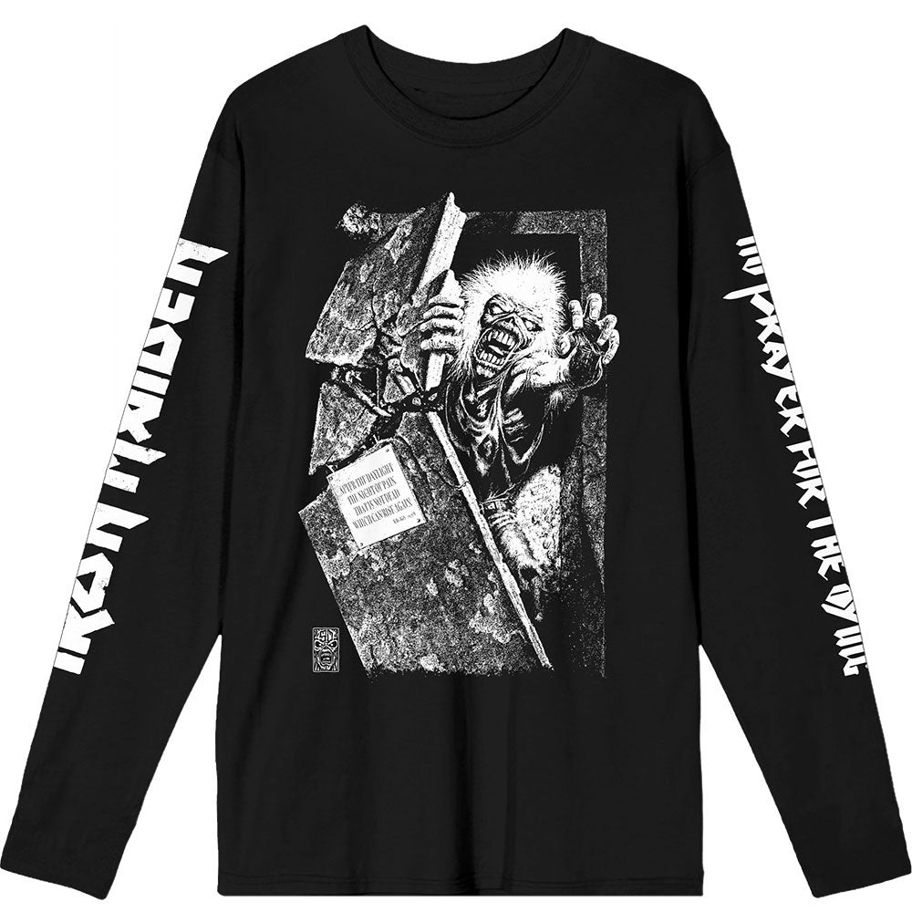 Iron Maiden No Prayer Grave Isolated Long Sleeve Front
