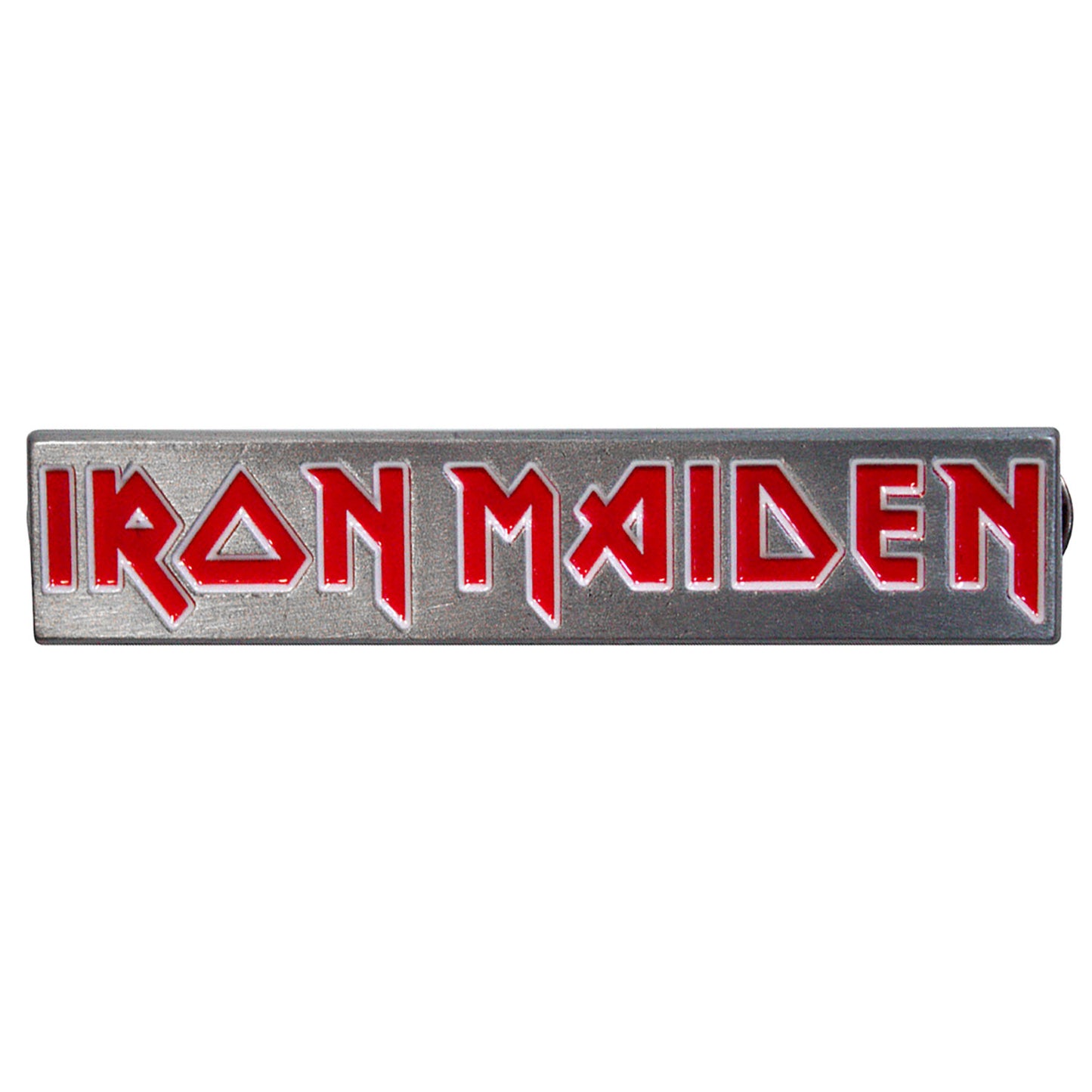 Iron Maiden Logo Pewter Pin Badge Front