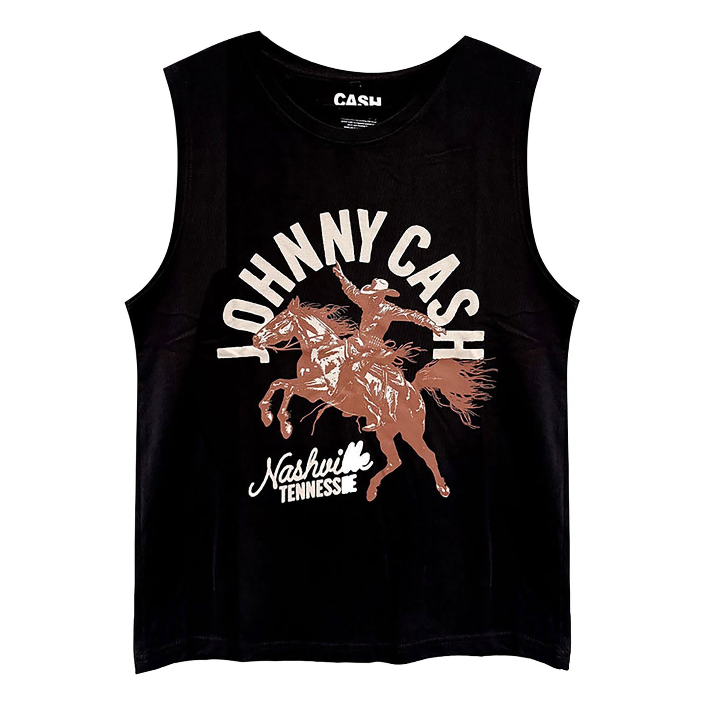 Johnny Cash Nashville Concert Mens Tank Front