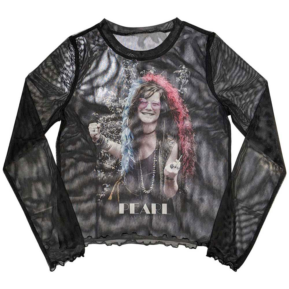 Janis Joplin Pearl Garden Girls Jr Long Sleeve Front